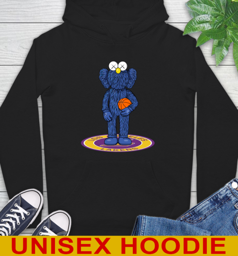 NBA Basketball Los Angeles Lakers Kaws Bff Blue Figure Shirt Hoodie 2