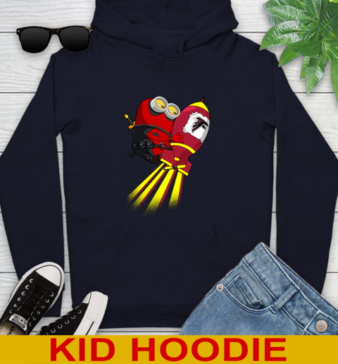 NFL Football Atlanta Falcons Deadpool Minion Marvel Shirt Youth Hoodie 3