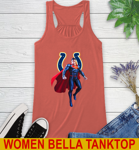 NFL Superman DC Sports Football Indianapolis Colts Racerback Tank 4