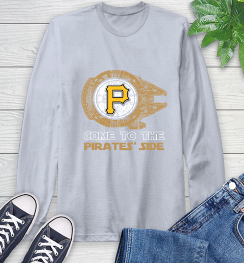 MLB Come To The Pittsburgh Pirates Side Star Wars Baseball Sports Long Sleeve T-Shirt 6