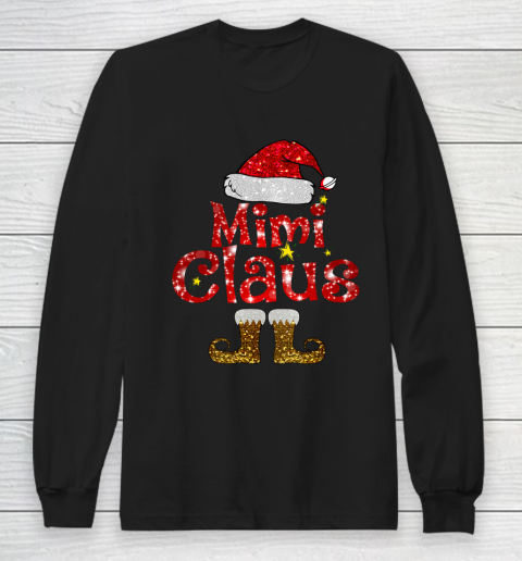 Funny Santa Mimi Claus Merry Christmas Long Sleeve T-Shirt