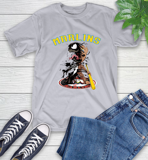 MLB Miami Marlins Baseball Venom Groot Guardians Of The Galaxy T-Shirt 6