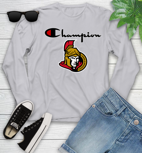 NHL Hockey Ottawa Senators Champion Shirt Youth Long Sleeve 3