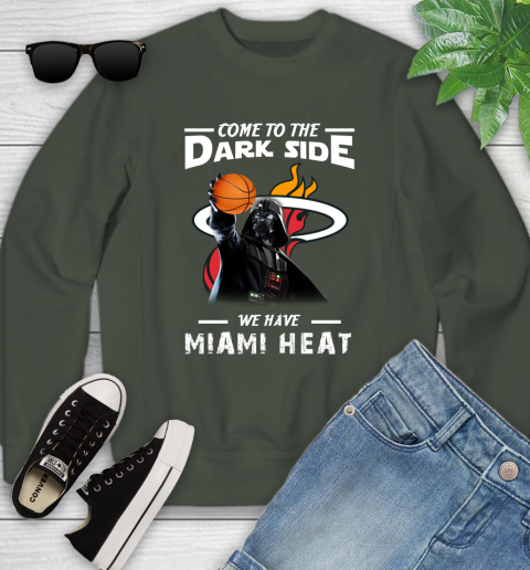NBA Come To The Dark Side We Have Miami Heat Star Wars Darth Vader Basketball Youth Sweatshirt 9