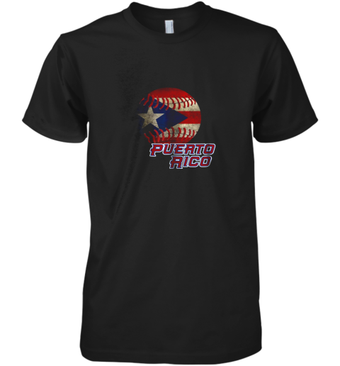Puerto Rico Baseball Flag Shirt Boricua Pride Premium Men's T-Shirt