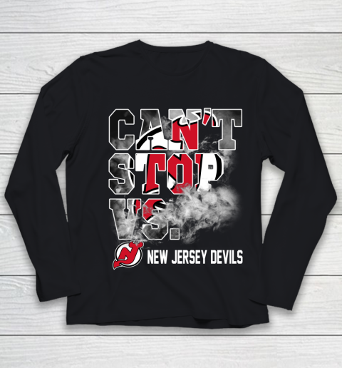 NHL New Jersey Devils Hockey Can't Stop Vs Youth Long Sleeve