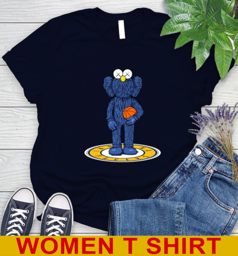 NBA Basketball Indiana Pacers Kaws Bff Blue Figure Shirt Women's T-Shirt 3