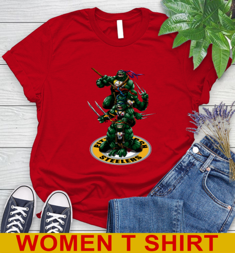 NFL Football Pittsburgh Steelers Teenage Mutant Ninja Turtles Shirt Women's T-Shirt 10