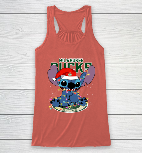 Milwaukee Bucks NBA noel stitch Basketball Christmas Racerback Tank 2