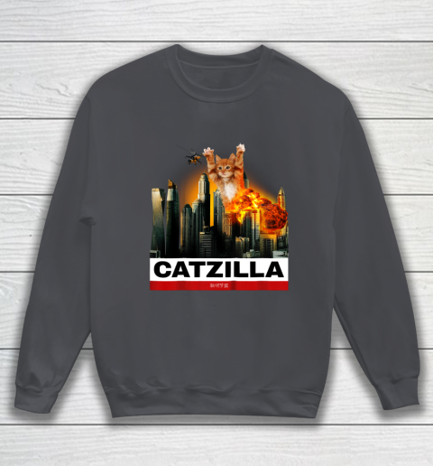 CATZILLA  Funny Kitty Tshirt for Cat lovers to Halloween Sweatshirt 4