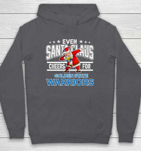 Golden State Warriors Even Santa Claus Cheers For Christmas NBA Hoodie 4