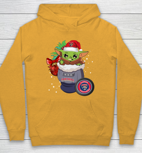 Florida Panthers Christmas Baby Yoda Star Wars Funny Happy NHL Hoodie 3