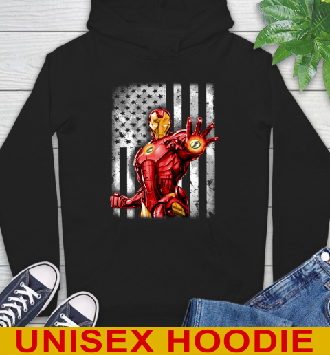 Tampa Bay Lightning NHL Hockey Iron Man Avengers American Flag Shirt Hoodie