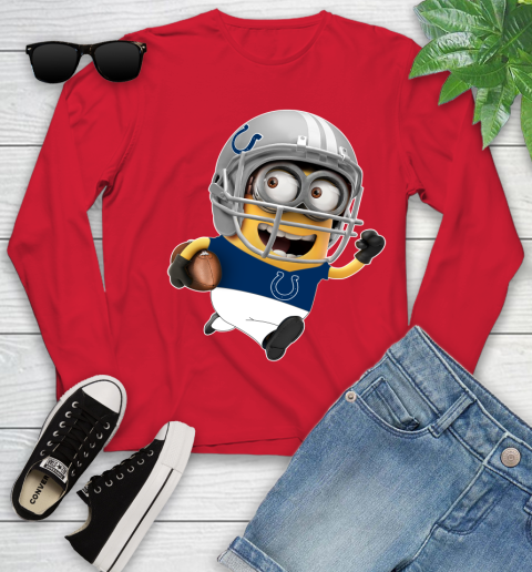 NFL Indianapolis Colts Minions Disney Football Sports Youth Long Sleeve 11