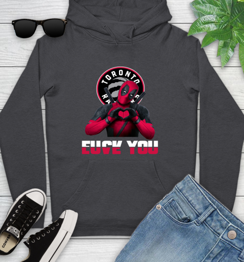 NBA Toronto Raptors Deadpool Love You Fuck You Basketball Sports Youth Hoodie 8
