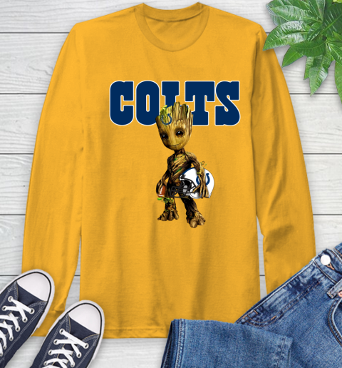 Indianapolis Colts NFL Football Groot Marvel Guardians Of The Galaxy Long Sleeve T-Shirt 3