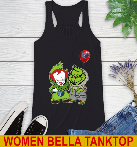 Memphis Grizzlies Baby Pennywise Grinch Christmas NBA Basketball Racerback Tank 2