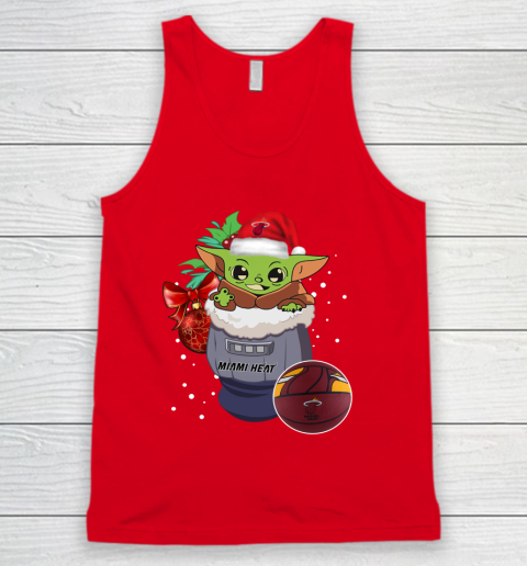 Miami Heat Christmas Baby Yoda Star Wars Funny Happy NBA Tank Top 6