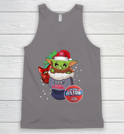 Detroit Pistons Christmas Baby Yoda Star Wars Funny Happy NBA Tank Top 7