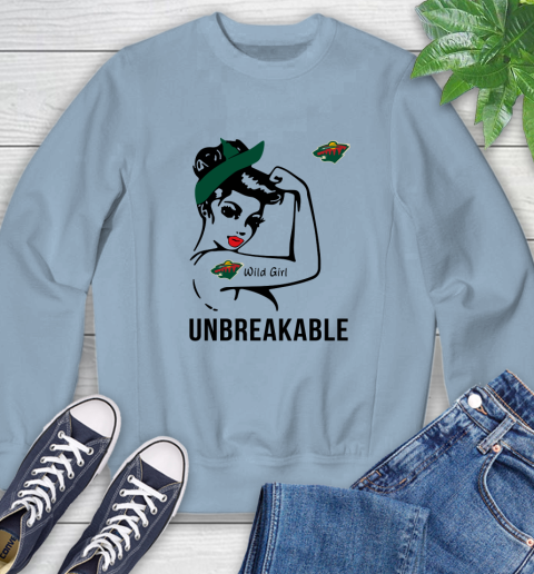 NHL Minnesota Wild Girl Unbreakable Hockey Sports Sweatshirt 5