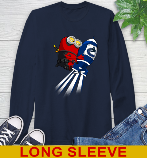 NHL Hockey Vancouver Canucks Deadpool Minion Marvel Shirt Long Sleeve T-Shirt 3