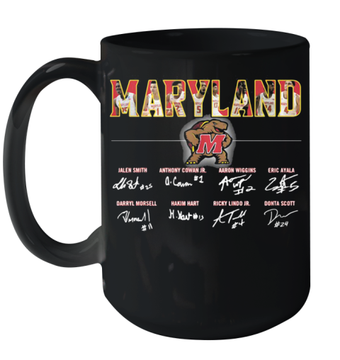 Fathead Maryland Terrapins Football Player Signatures Ceramic Mug 15oz