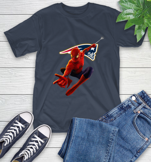 NFL Spider Man Avengers Endgame Football New England Patriots T-Shirt 4