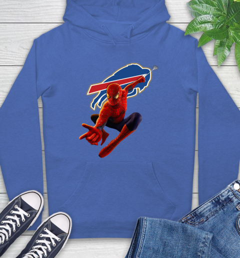 NFL Spider Man Avengers Endgame Football Buffalo Bills Hoodie 9