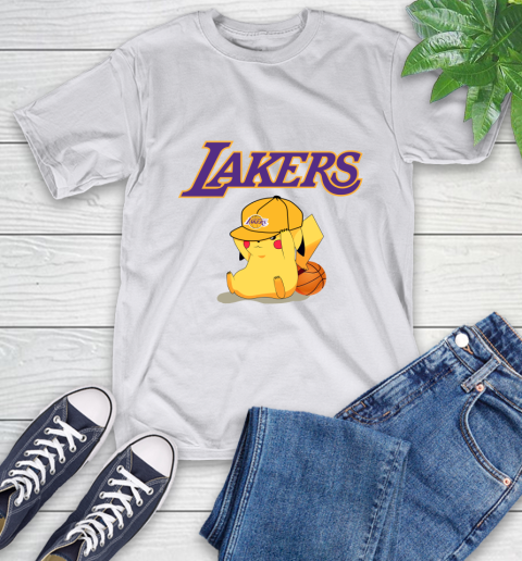 NBA Pikachu Basketball Sports Los Angeles Lakers T-Shirt 12