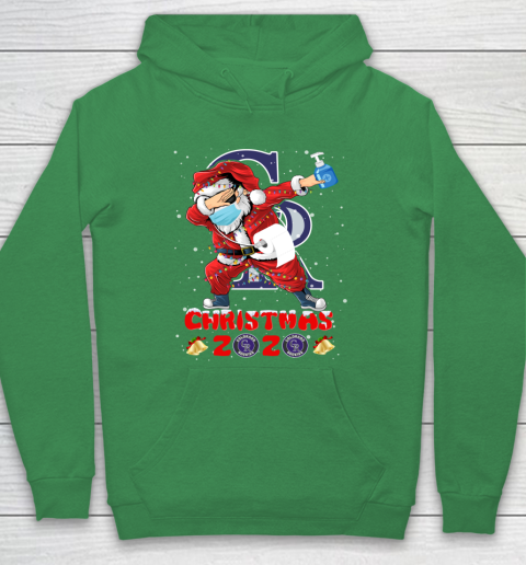 Colorado Rockies Funny Santa Claus Dabbing Christmas 2020 MLB Hoodie 5