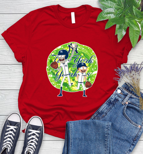 MLB New York Yankees Rick And Morty Baseball Sports Women's T-Shirt 9