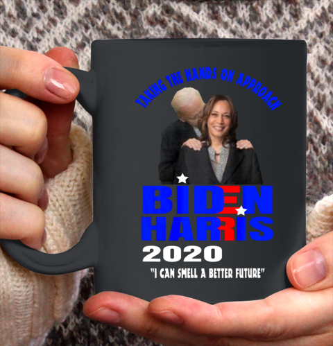 Anti Joe Biden Kamala Harris Hands On Can Smell The Future Ceramic Mug 11oz