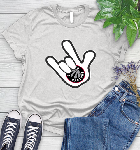 Toronto Raptors NBA Basketball Mickey Rock Hand Disney Women's T-Shirt