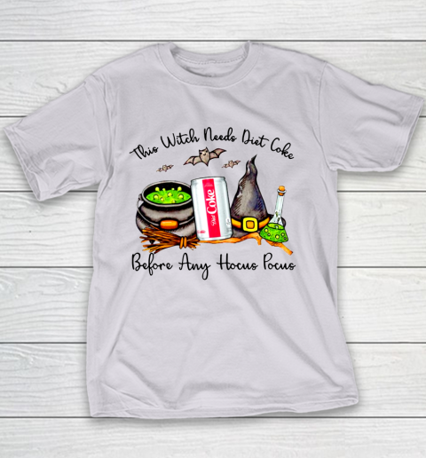 Hocus Pocus Halloween  This Witch Need Diet Coke Youth T-Shirt 2