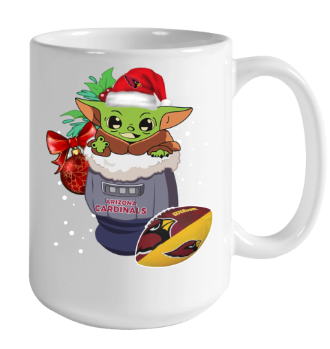 Arizona Cardinals Christmas Baby Yoda Star Wars Funny Happy NFL Color Changing Mug 15oz 2