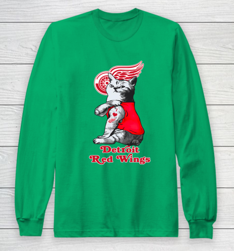 NHL My Cat Loves Detroit Red Wings Hockey Long Sleeve T-Shirt 4