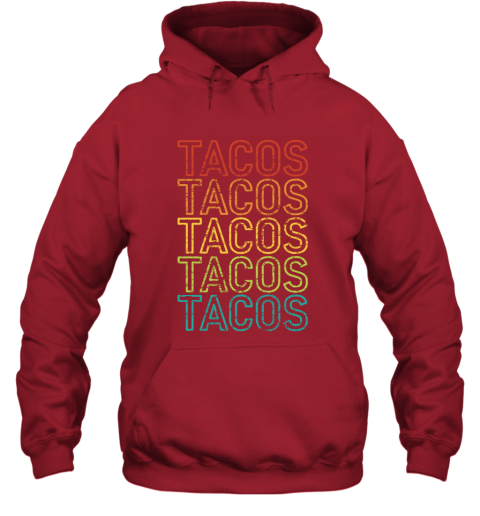 w35y vintage mexicantacos hoodie 23 front red