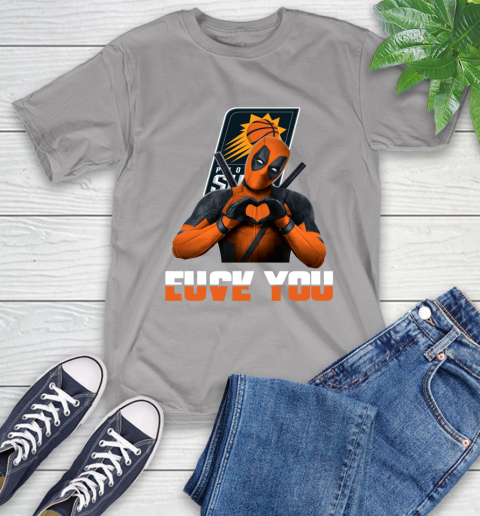 NBA Phoenix Suns Deadpool Love You Fuck You Basketball Sports T-Shirt 6