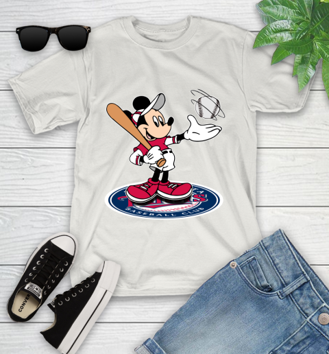 MLB Baseball Minnesota Twins Cheerful Mickey Disney Shirt Youth T-Shirt 12
