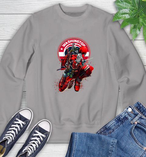 NBA Deadpool Marvel Comics Sports Basketball Washington Wizards Sweatshirt 5