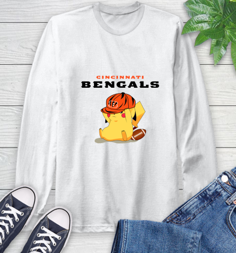 NFL Pikachu Football Sports Cincinnati Bengals Long Sleeve T-Shirt