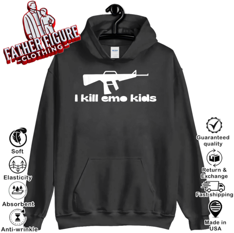I kill Emo Kids GUn Hoodie