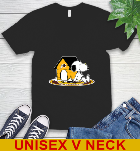 NFL Football Washington Redskins Snoopy The Peanuts Movie Shirt V-Neck T-Shirt 2