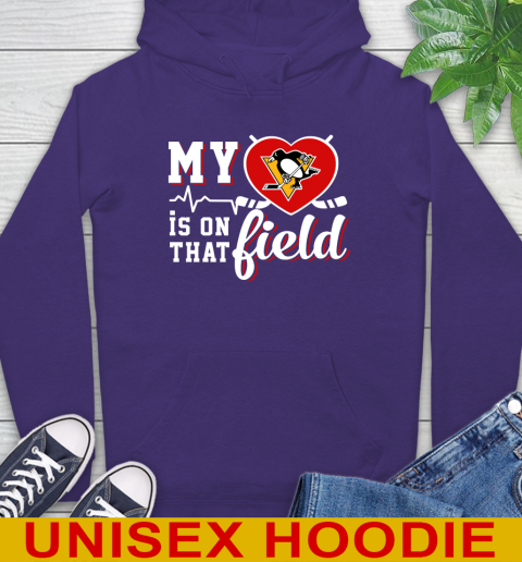 NHL My Heart Is On That Field Hockey Sports Pittsburgh Penguins Hoodie 5