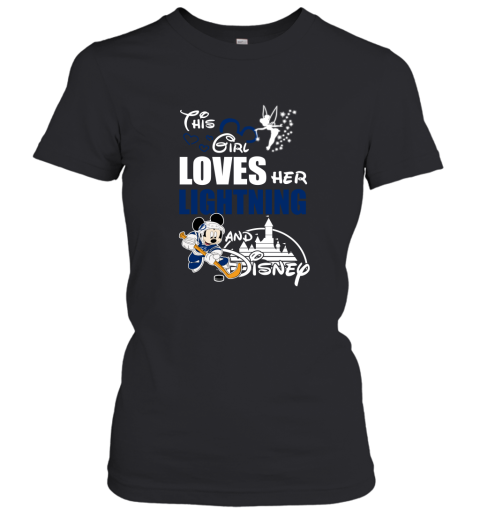 This Girl Love Her Tampa Bay Lightning And Mickey Disney Women's T-Shirt