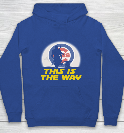 Chicago Cubs MLB Baseball Star Wars Yoda And Mandalorian This Is The Way Youth Hoodie 6