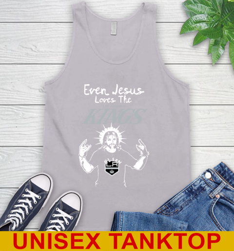 Los Angeles Kings NHL Hockey Even Jesus Loves The Kings Shirt Tank Top 3