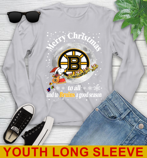 Boston Bruins Merry Christmas To All And To Bruins A Good Season NHL Hockey Sports Youth Long Sleeve 5