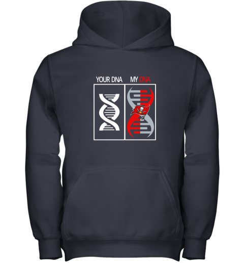 jipz my dna is the tampa bay buccaneers football nfl youth hoodie 43 front navy