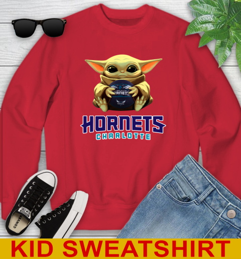 NBA Basketball Charlotte Hornets Star Wars Baby Yoda Shirt 120